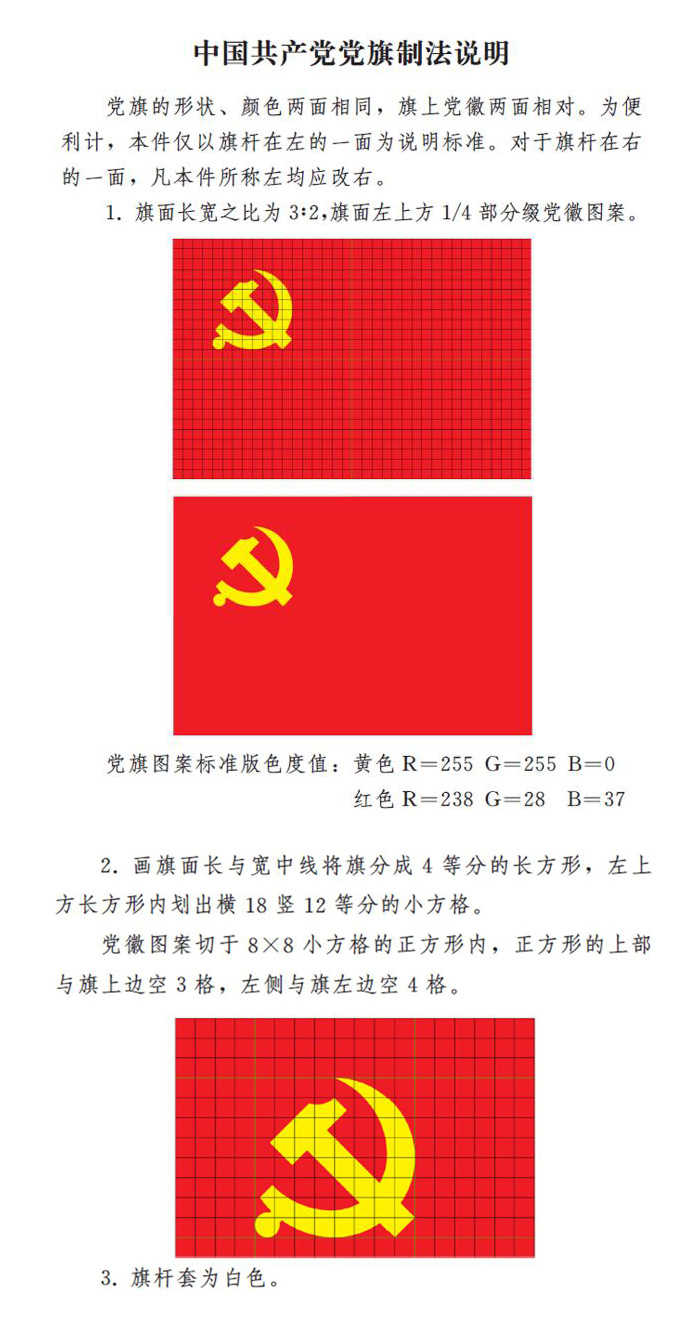中國共產(chǎn)黨黨旗黨徽制作和使用這些規(guī)定要注意！(圖3)